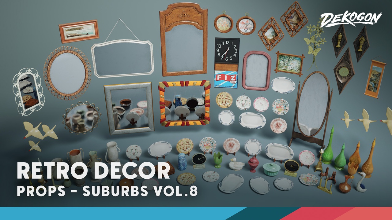 Media 1 for listing Suburbs VOL.8 - Retro Decor (Nanite and Low Poly)