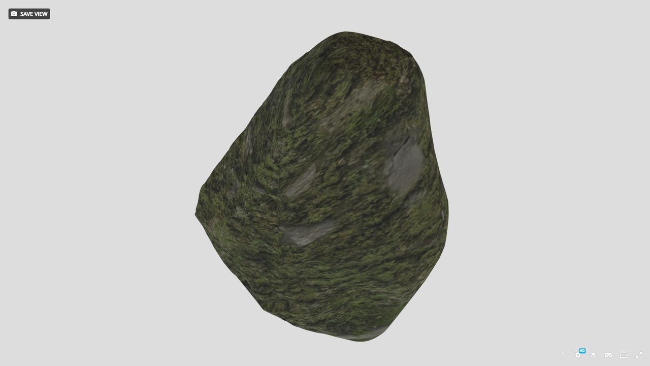 Media 1 for listing High Precision Moss Covered Rock 3D AssetKit PBR Low-poly 3D model