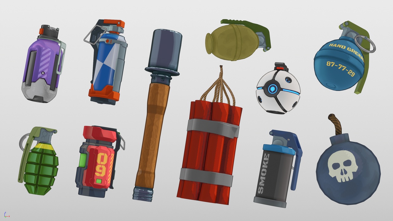 Media 1 for listing Stylized Grenades