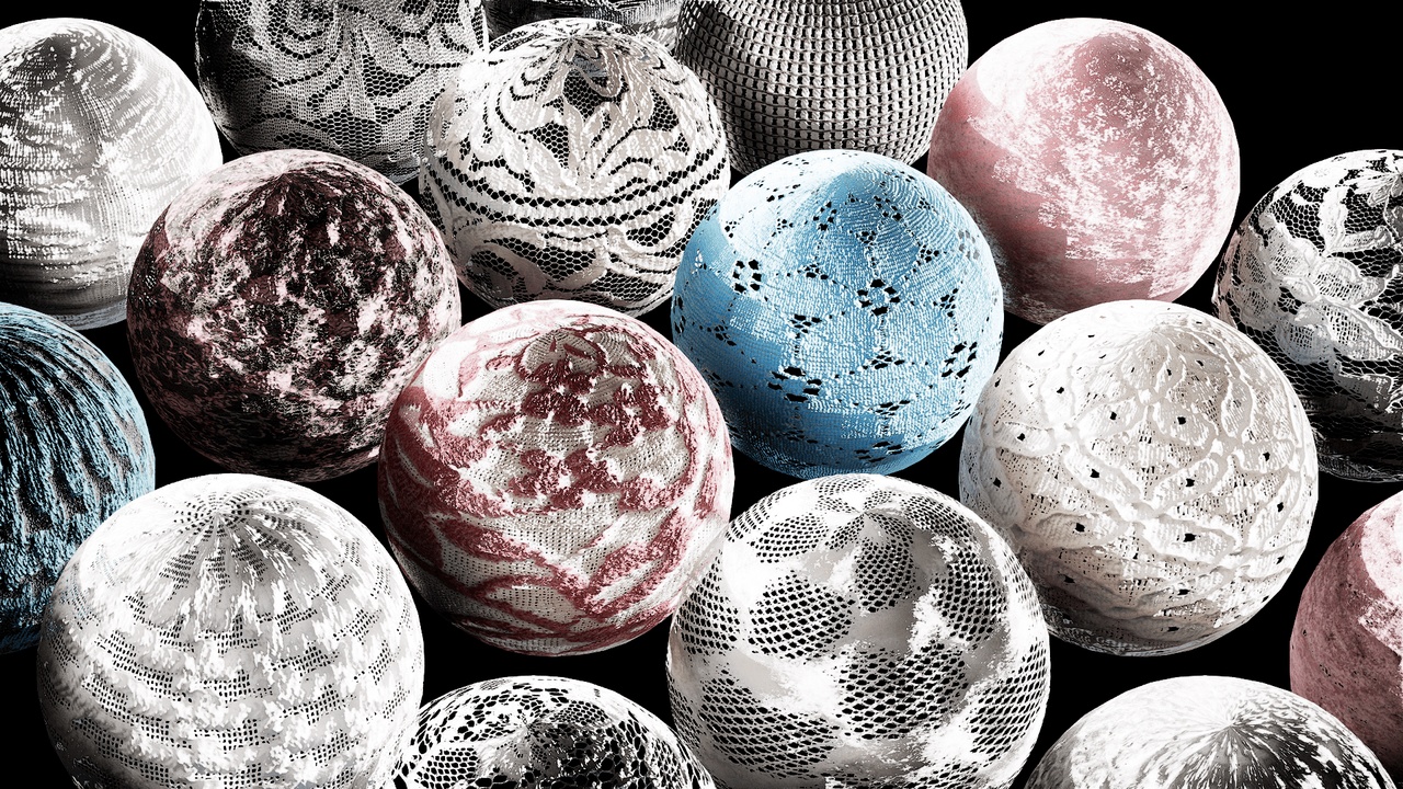 Media 1 for listing Photoscanned from real Japanese Lace — drop-in 4K PBR materials Vol7