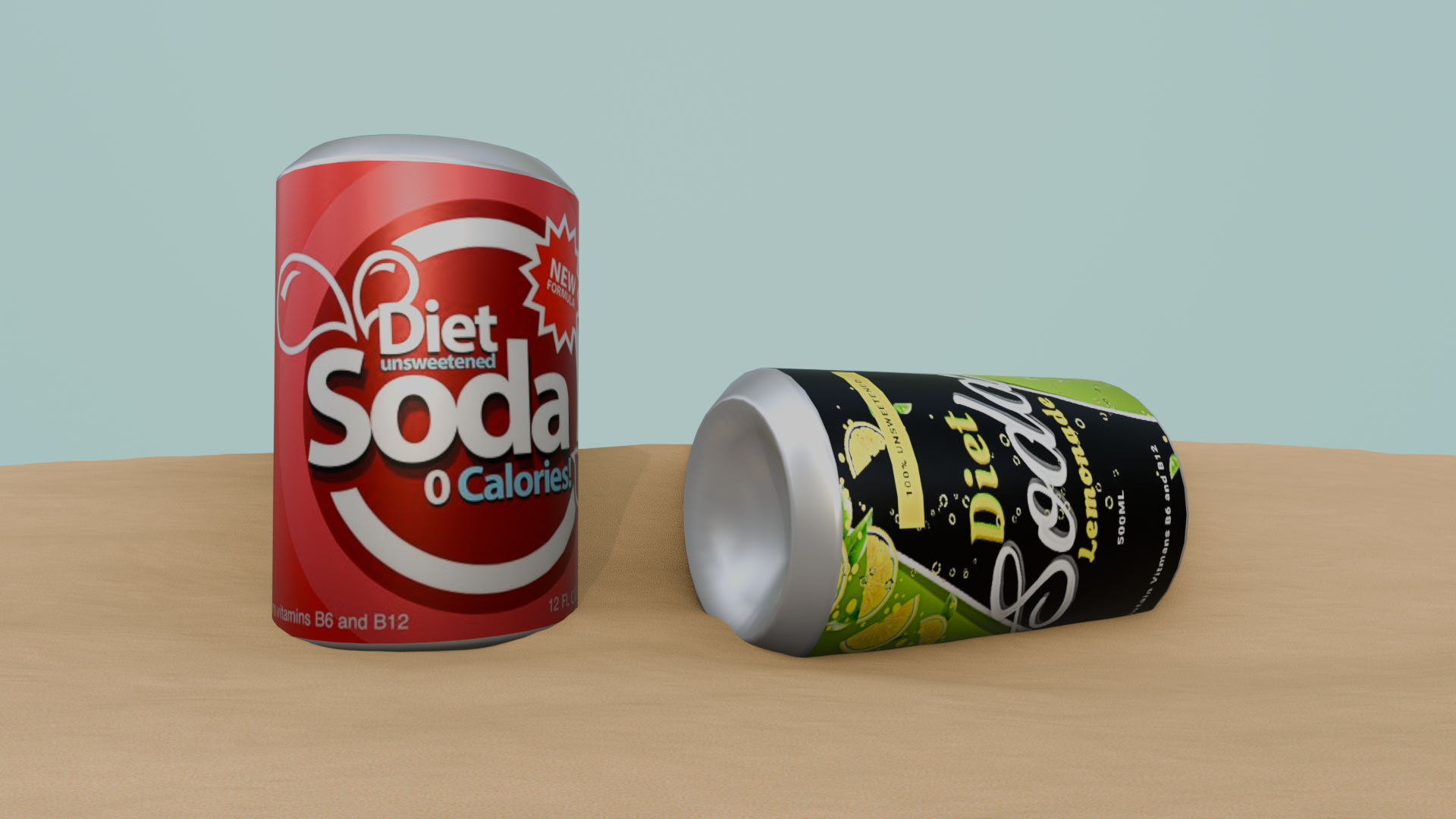 Stylised Lowpoly Soda Cans | Fab