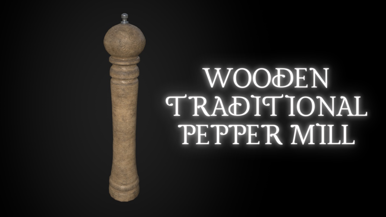 Média 1 pour l'article Wooden Traditional Pepper Mill