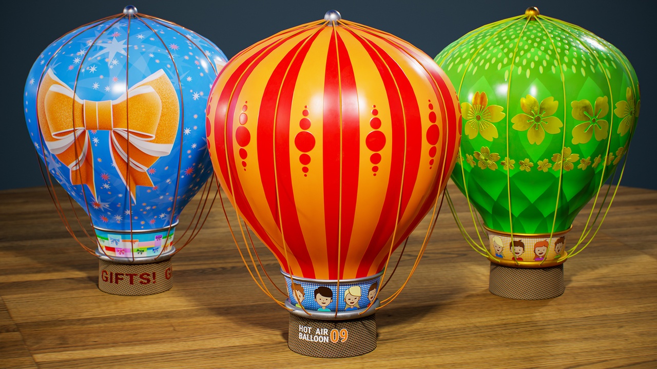 Media 1 for listing Stylized Hot Air Balloon. Toy