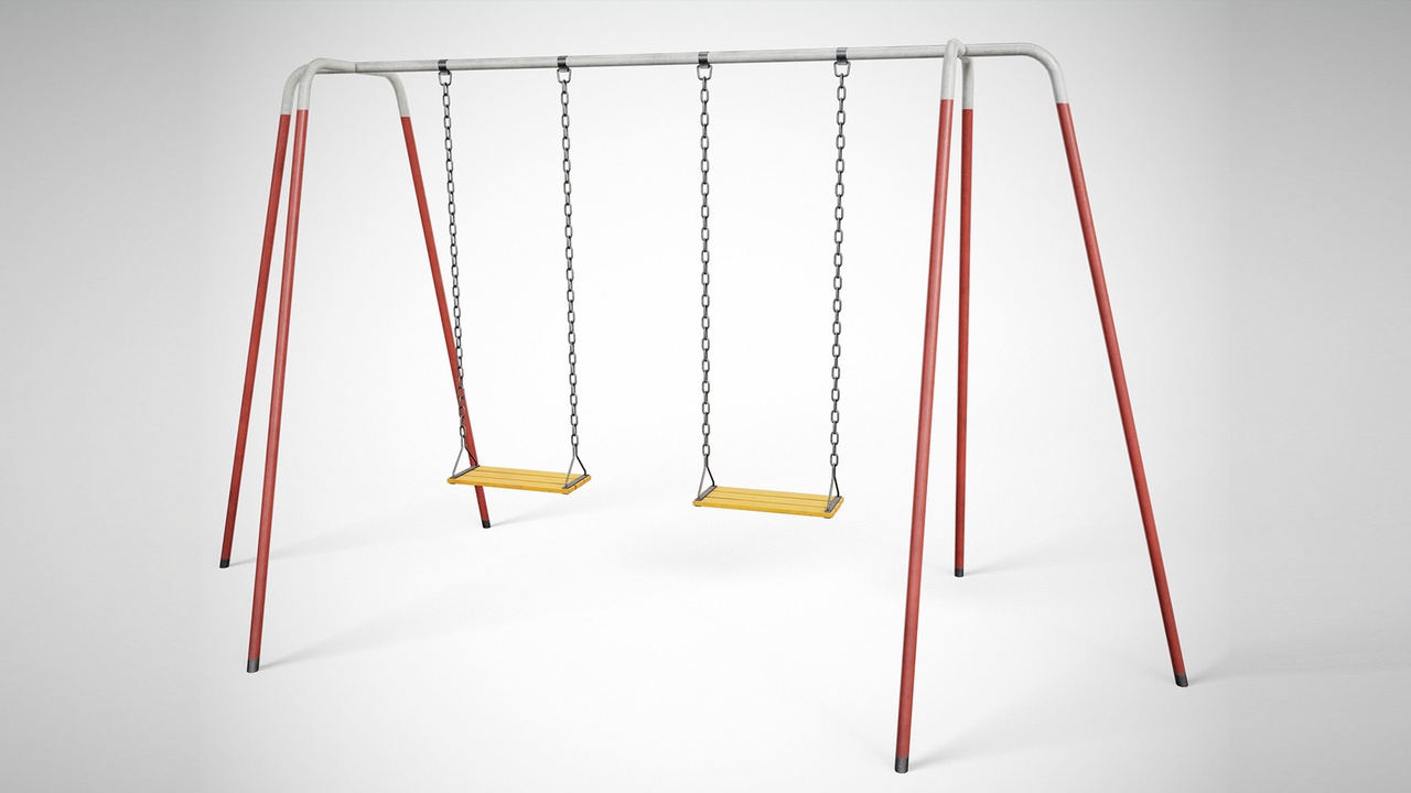 Media 1 for listing Set of 3 Painted Playground Swings
