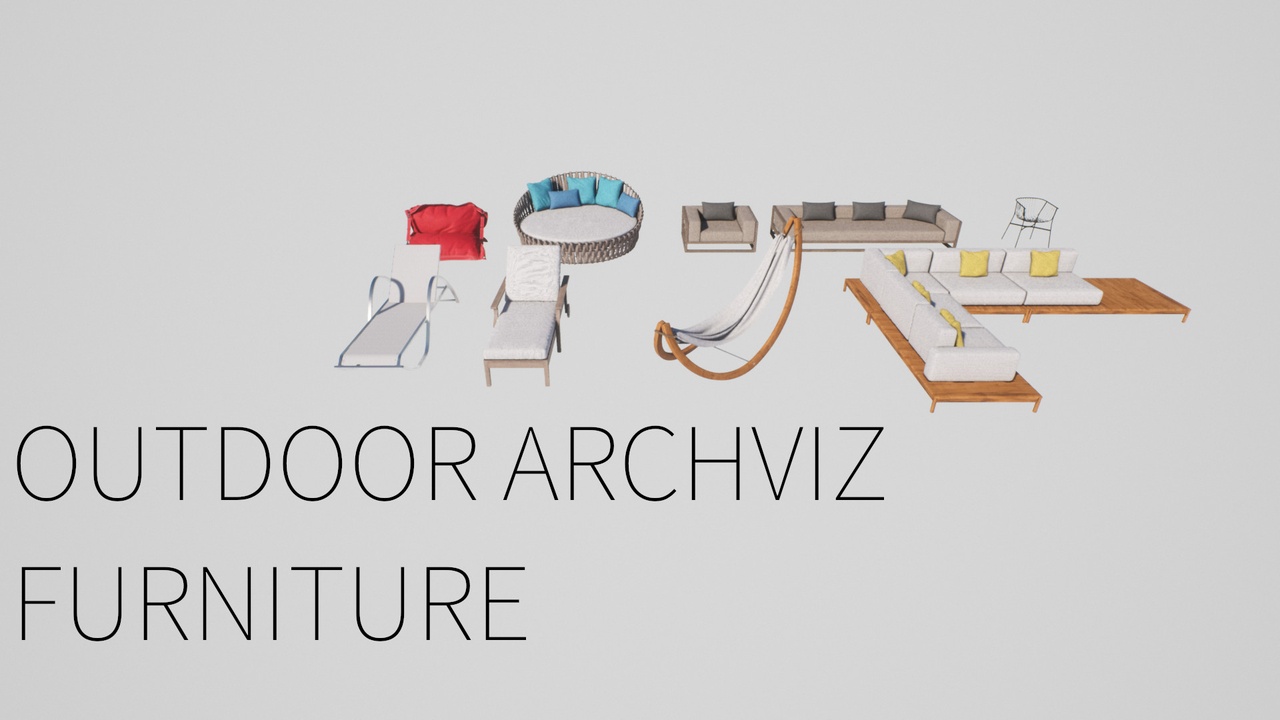Media 1 for listing Archviz Outdoor Seating Set