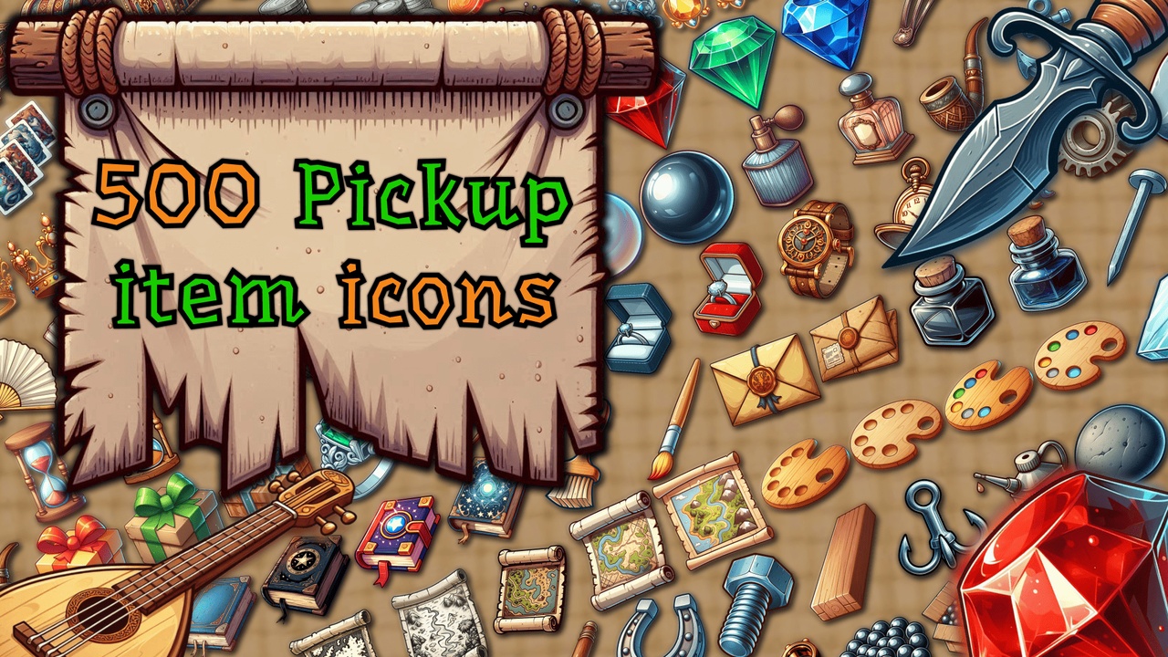 Media 1 for listing 2D Icons pack - Pickup Items
