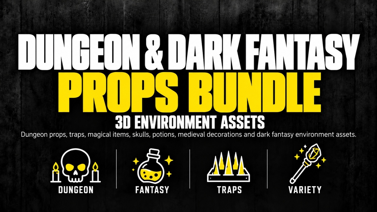 Media 1 for listing Dungeon & Dark Fantasy Props Bundle