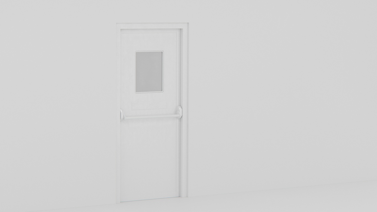 Media 1 for listing Industrial Red Fire Exit Door with Panic Bar