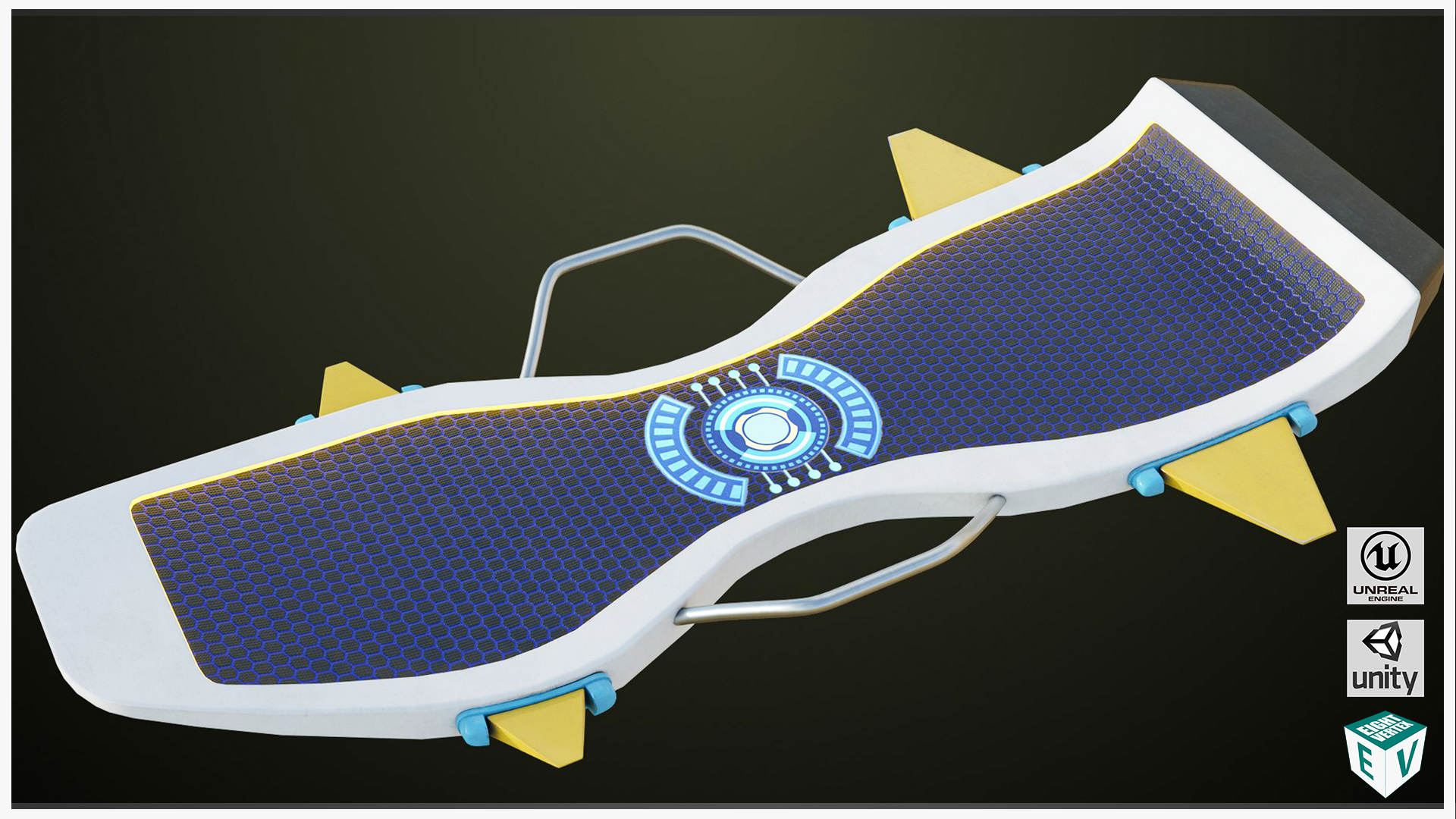 Sci Fi Hoverboard 7 All PBR Unity UE Textures Included | Fab