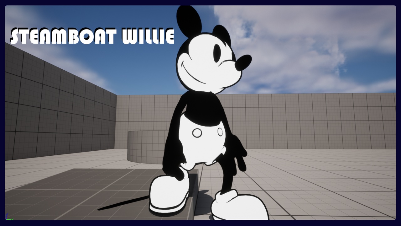 Disney ディズニー セル画 Fab 5 Steamboat Willie ディズニー セル画『Fab Five Present Steamboat Wille』 ｜骨董品買取