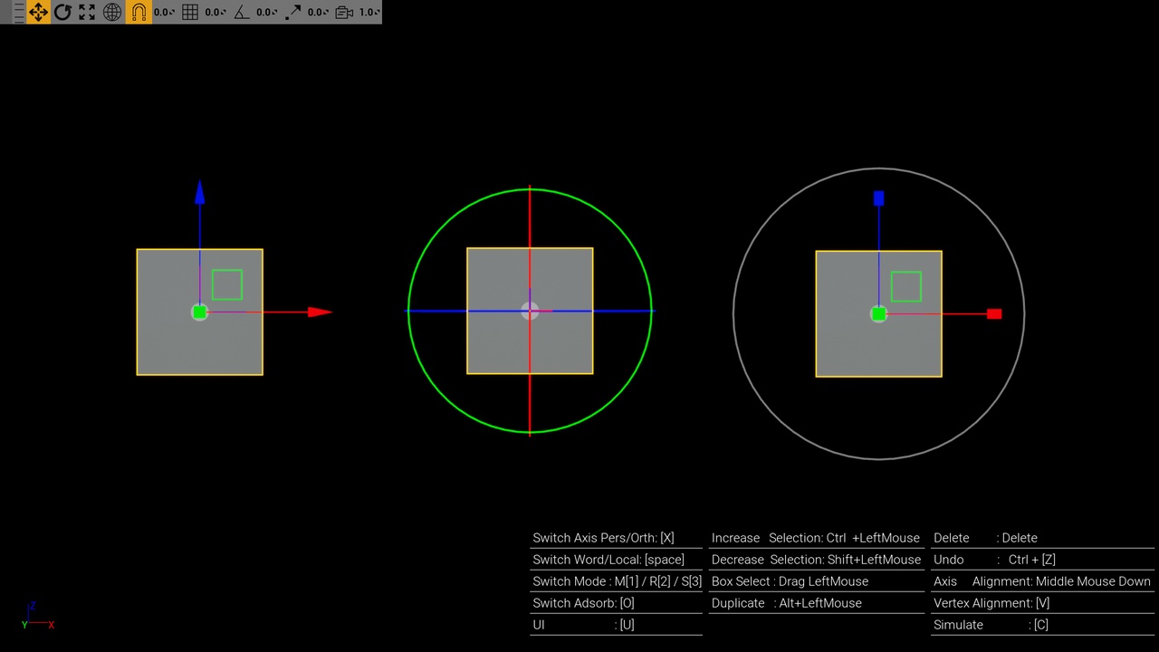 Media 1 for listing CoordinateAxisWithUI(Gizmo)
