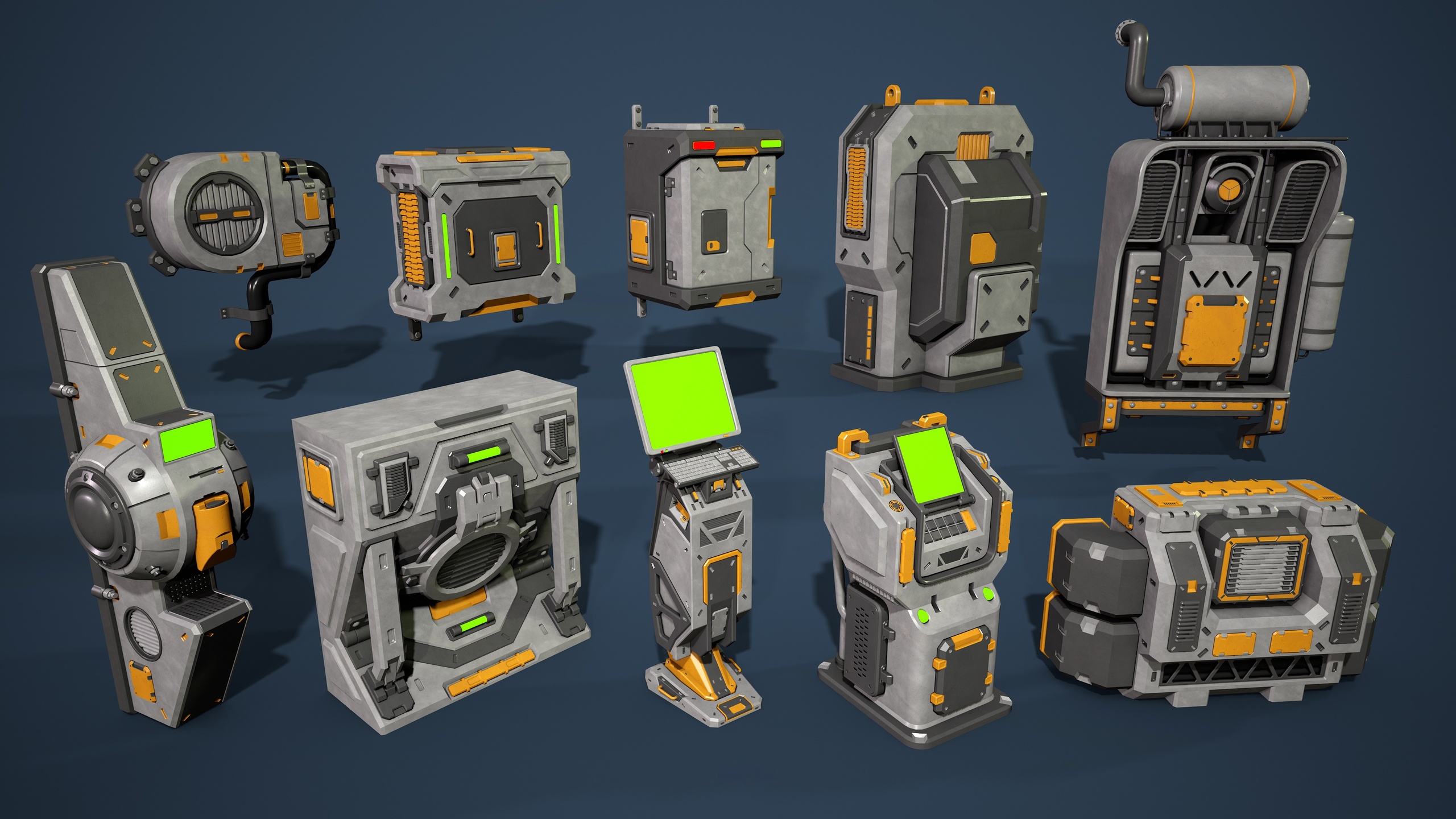 Media 1 for listing Sci-Fi Factory Units - 10 pieces - Collection - 2