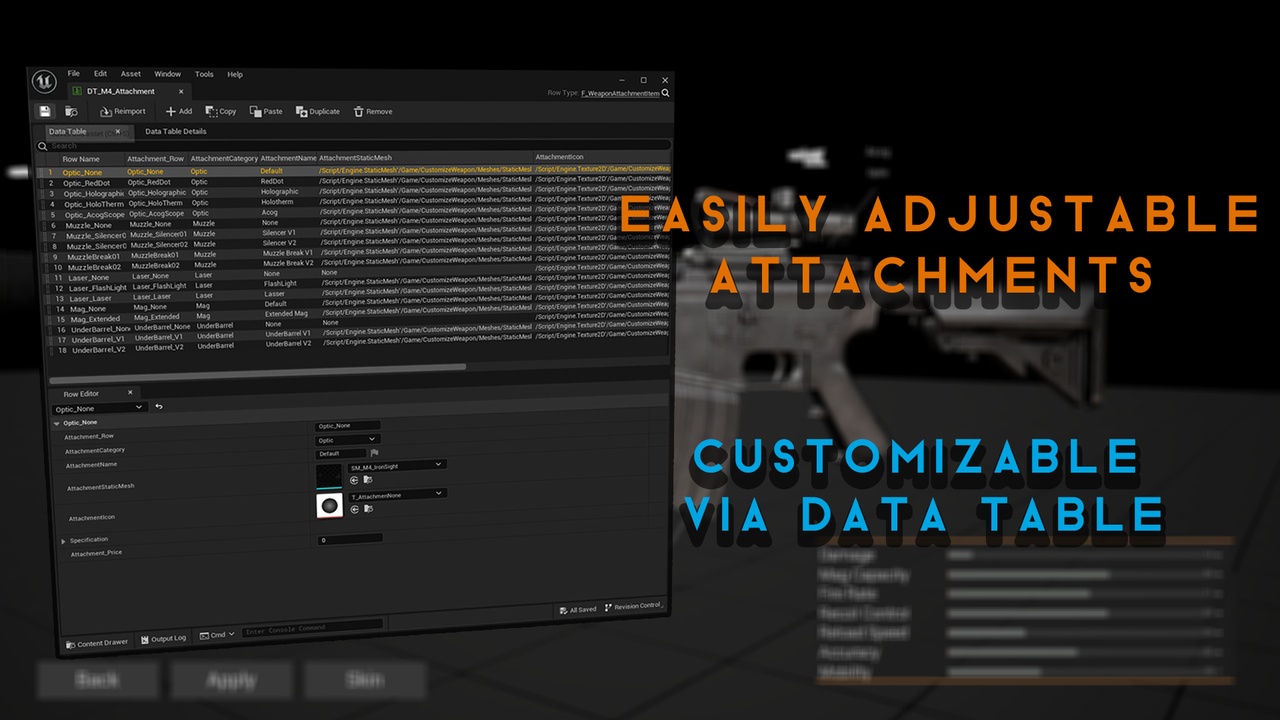 Media 1 for listing Weapon Customization & Loadout System