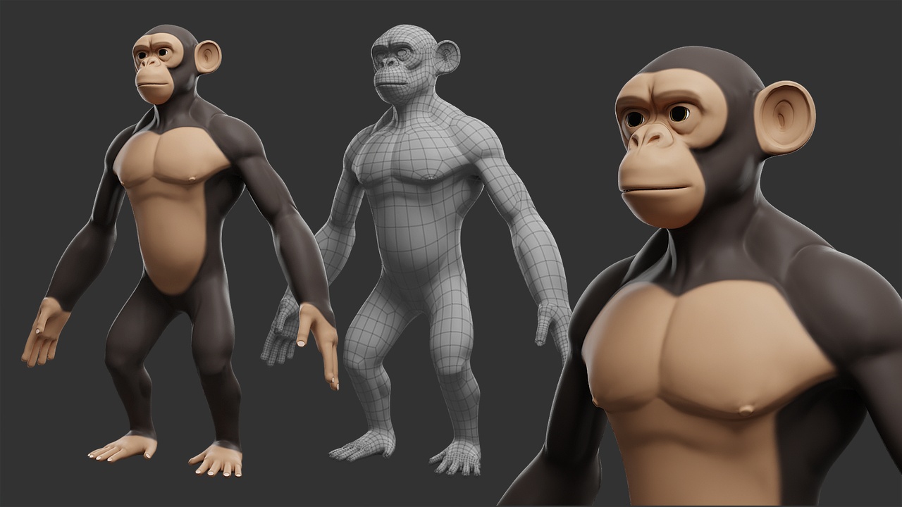 Media 1 for listing Chimpanzee - Stylized /Cartoon