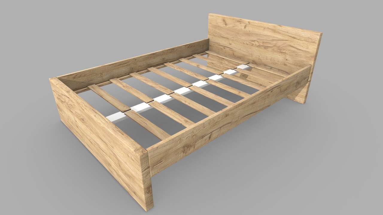 Media 1 for listing Bed Frame 1-2 Gold Wood