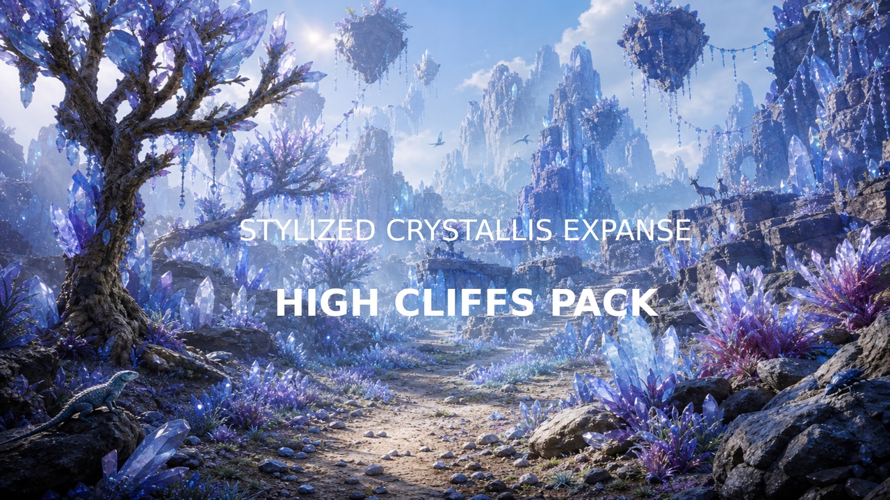 Media 1 for listing Stylized Crystallis Expanse - High Cliffs Pack