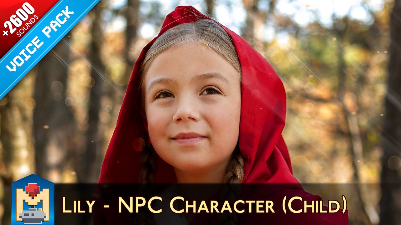 Media 1 for listing Lily - British Child NPC Character Voice Pack