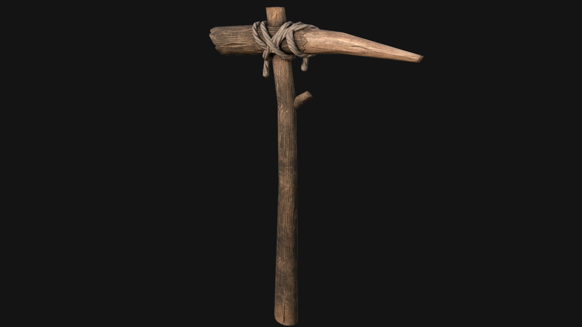 Media 1 for listing Wooden Pickaxe Ancient Survival Tool Miner Weapon