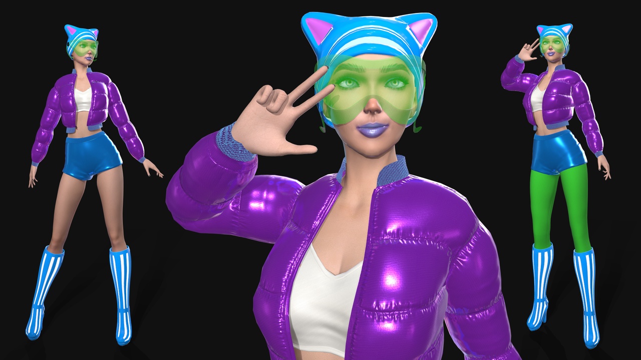 Media 1 for listing Sci-Fi Cat Girl