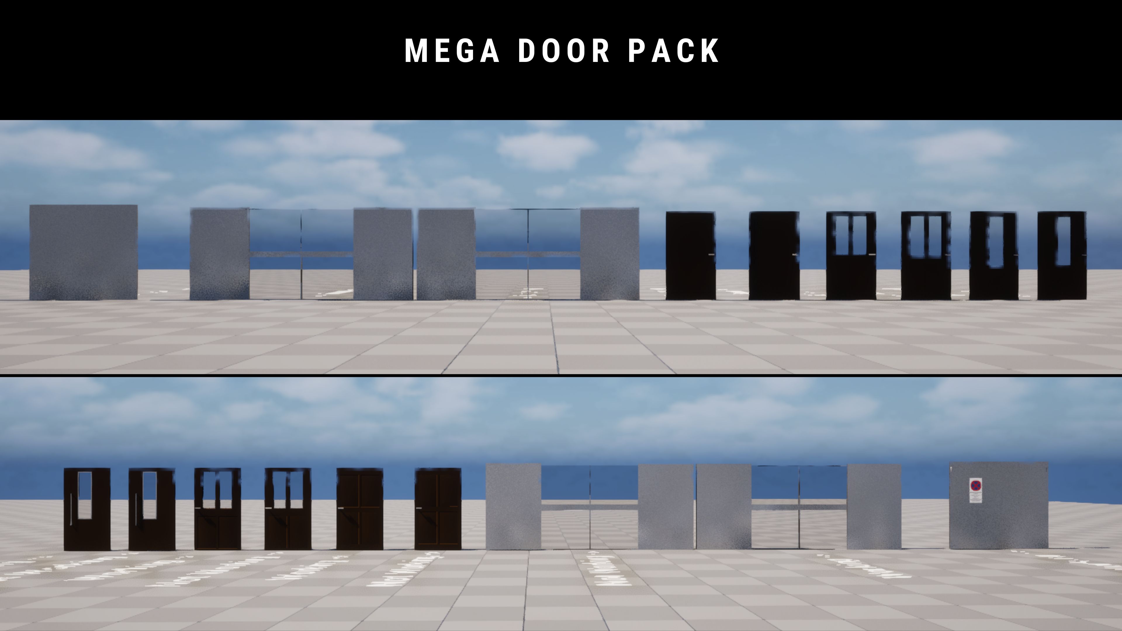 Mega Door Pack | Animated Open and Close mechanic | Fab