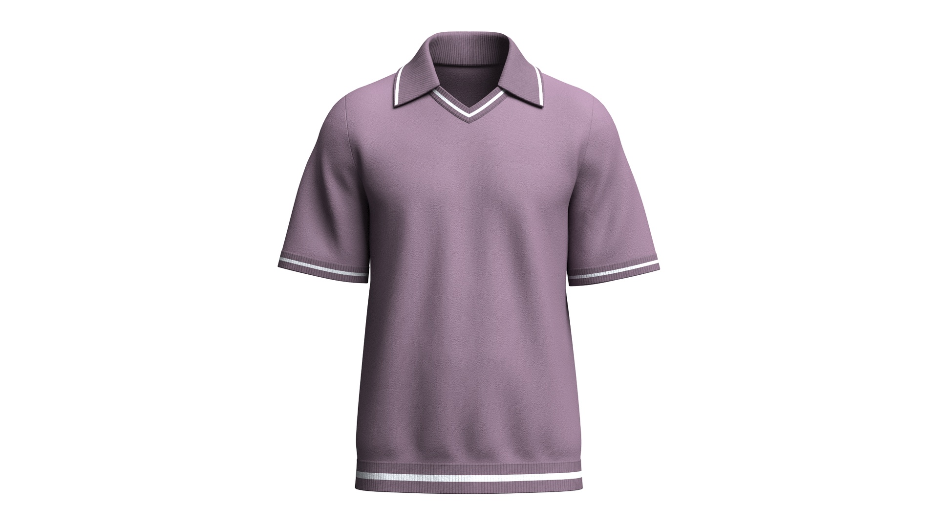 Media 1 for listing Men V-Neck Knitted Polo Shirt | High Poly