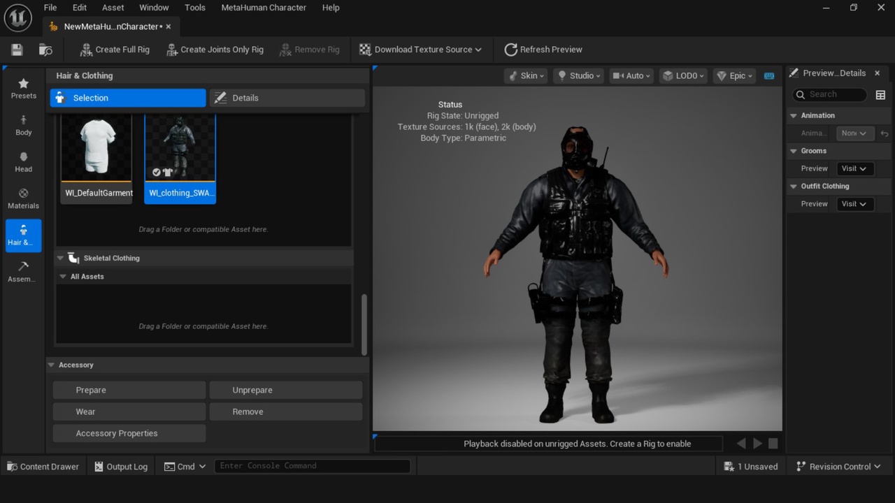 Media 1 for listing Metahuman SWAT Police Outfit