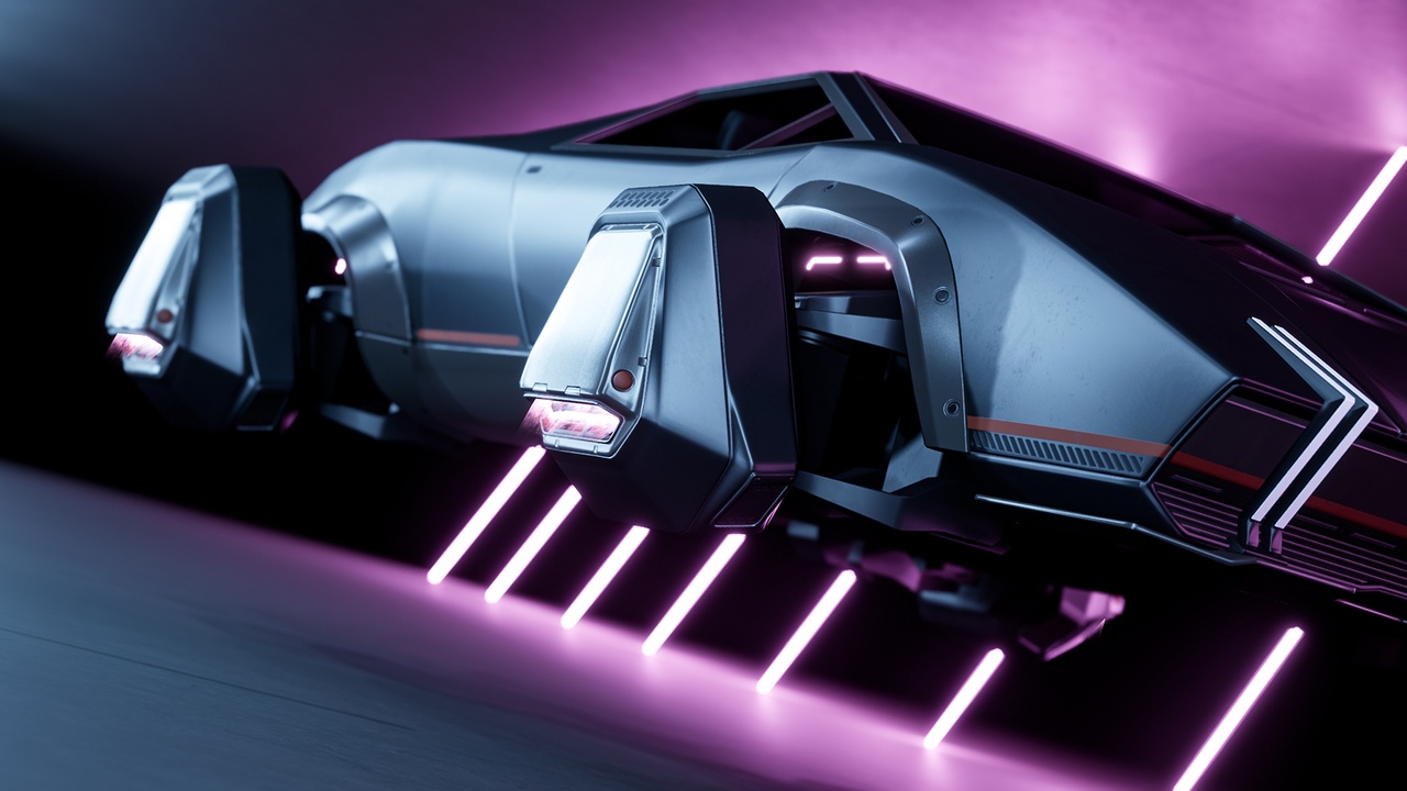 Media 1 for listing SciFi Cyber Hover Car 2