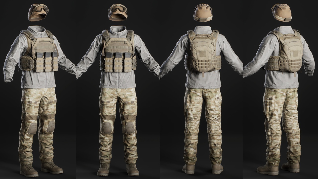 Media 1 for listing Casual Military Outfit 05 - Metahuman