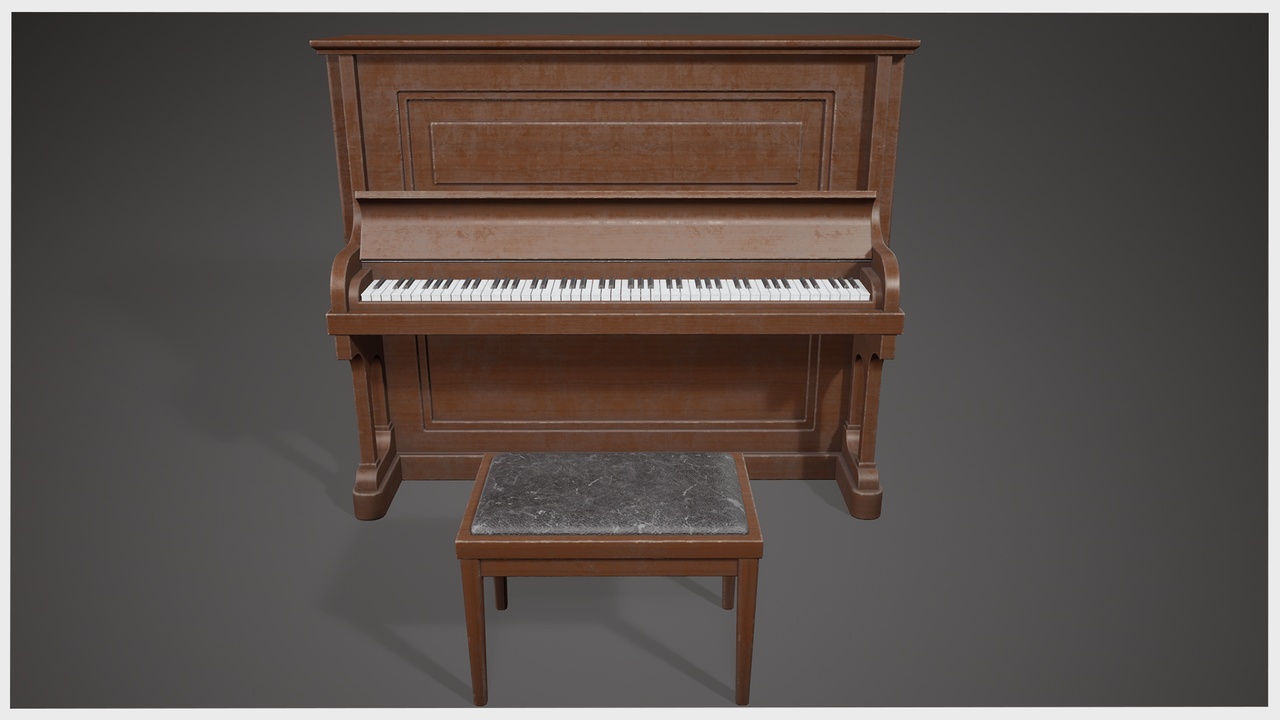 Media 1 for listing Realistic Wooden Piano - Clean & Dirty