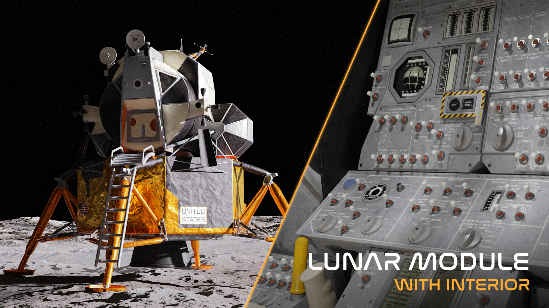 Apollo Lunar Module with Interior | Fab