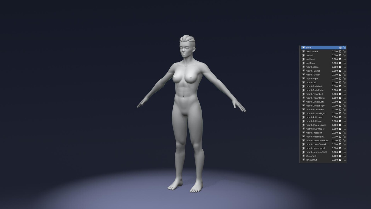 Stylized Strong Female Body Base – IK/FK Rig + Face Rig (Game ...