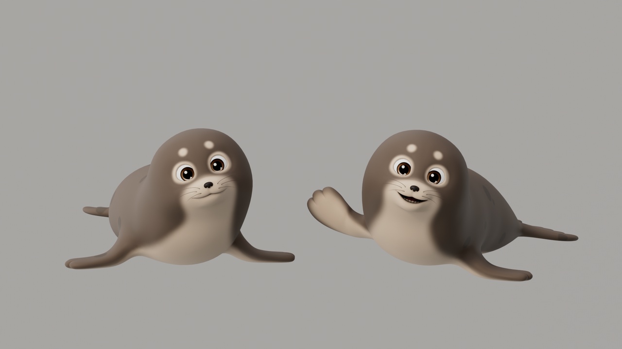 Media 1 for listing Rigged Cartoon Seal