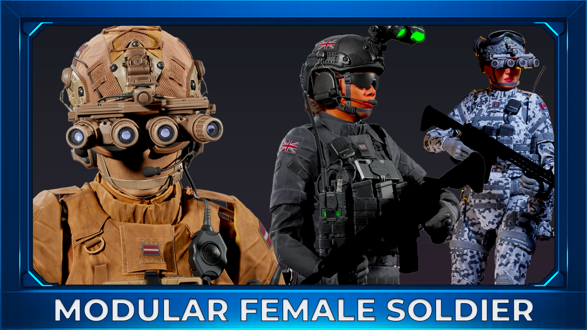 Modular Female Soldier Pack | Fab