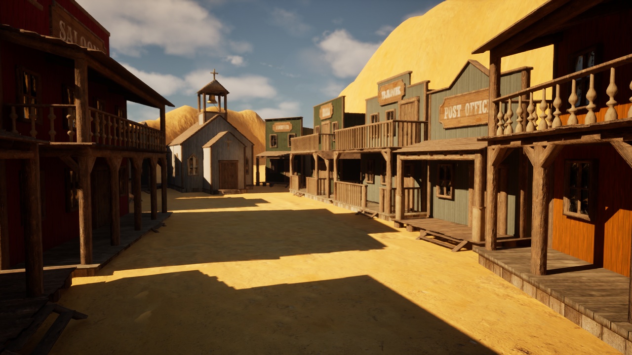 Media 1 for listing Wild West Town - Realistic Buildings Pack