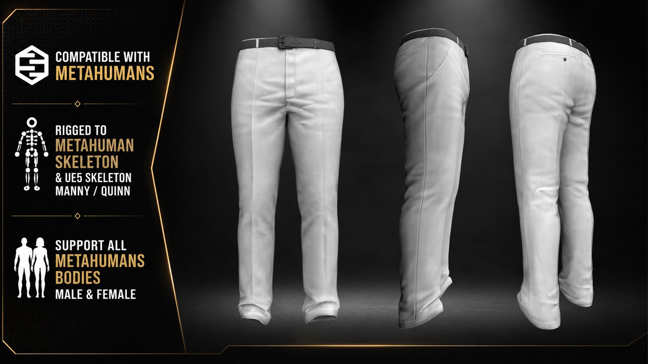 Media 1 for listing Formal Trousers for MetaHumans