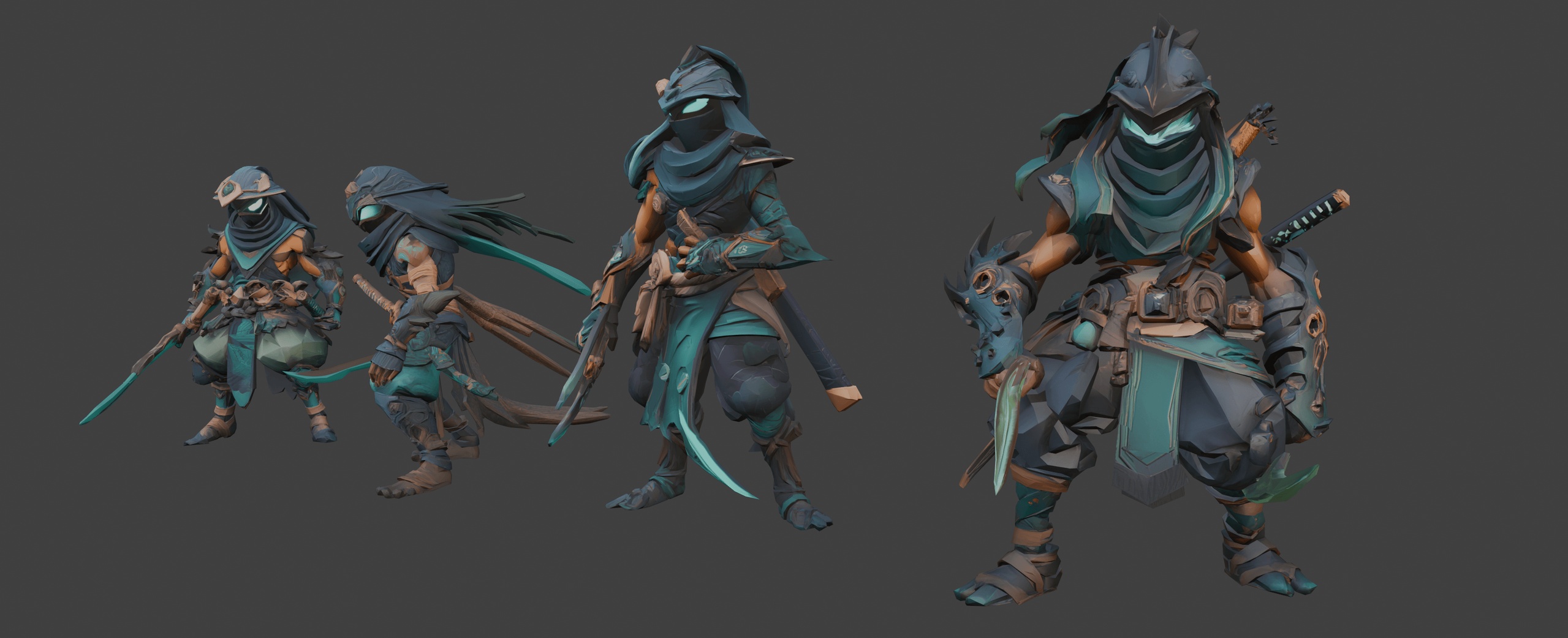 Media 1 for listing Fantasy Shadow Assassins 🗡️(LowPoly)