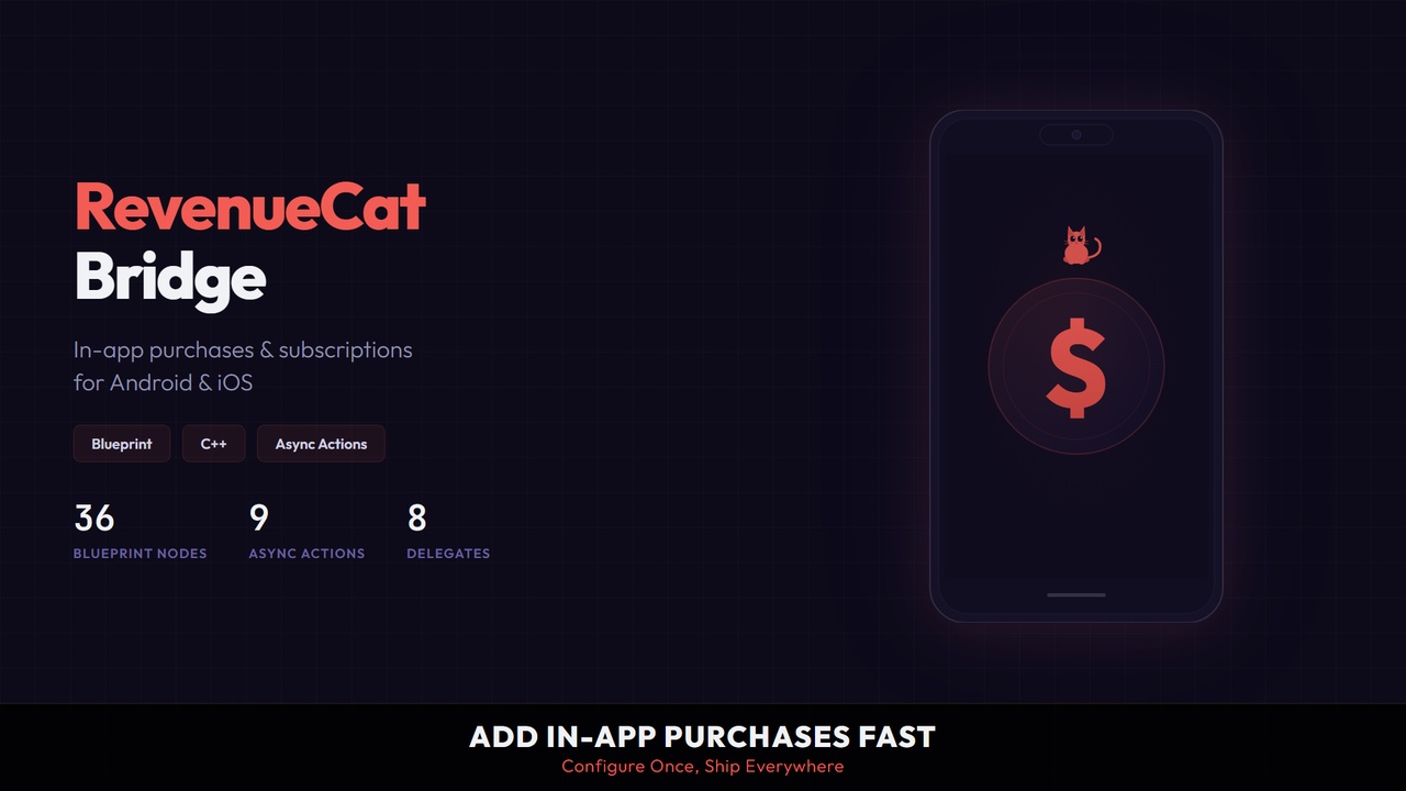 Media 1 for listing RevenueCat Bridge (IAP & Subscriptions)