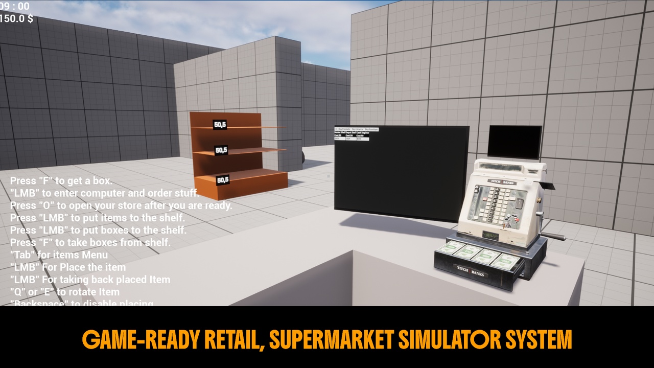 Media 1 for listing Advanced SuperMarket / Retail / GameStore Simulator System - Template