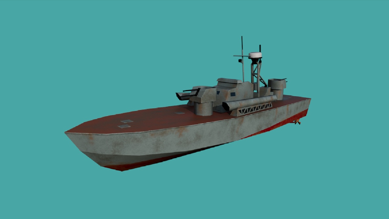 Media 1 for listing Project 183 Torpedo Boat — Lowpoly Cold War Fast Attack Craft