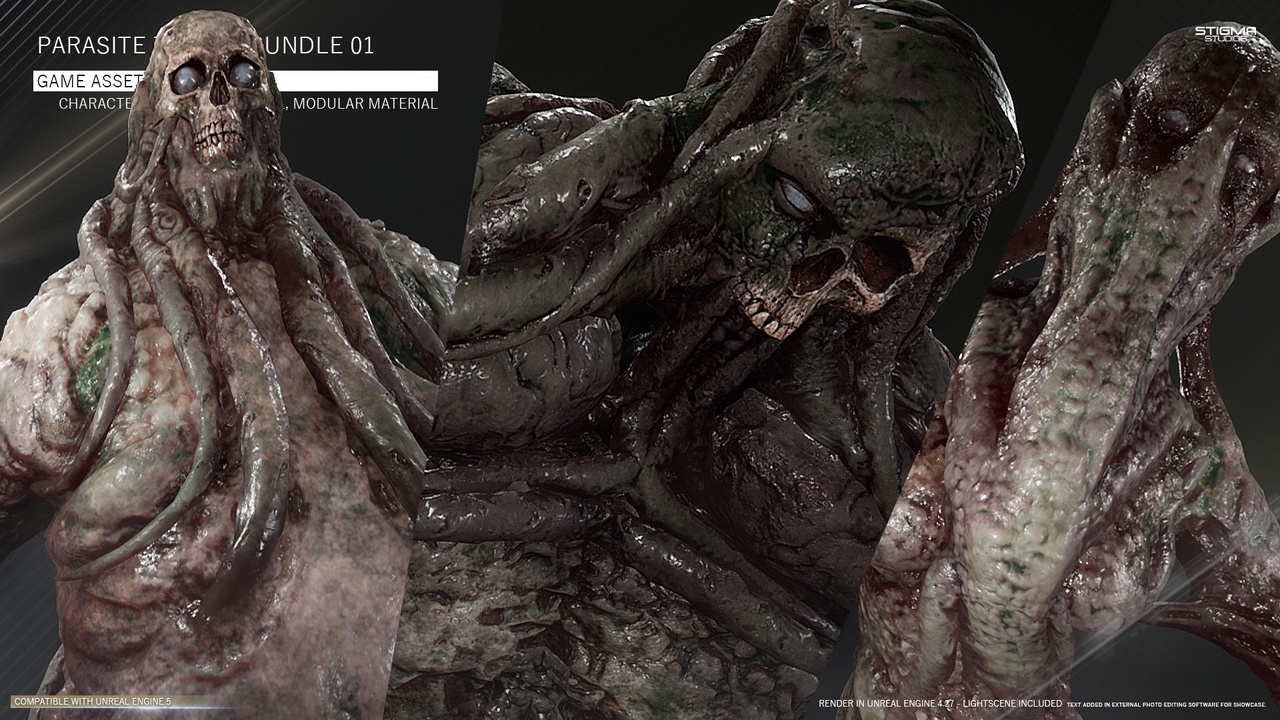 Media 1 for listing Parasite Zombie Bundle 01 - Game Assets + Extra | STIGMA STUDIOS