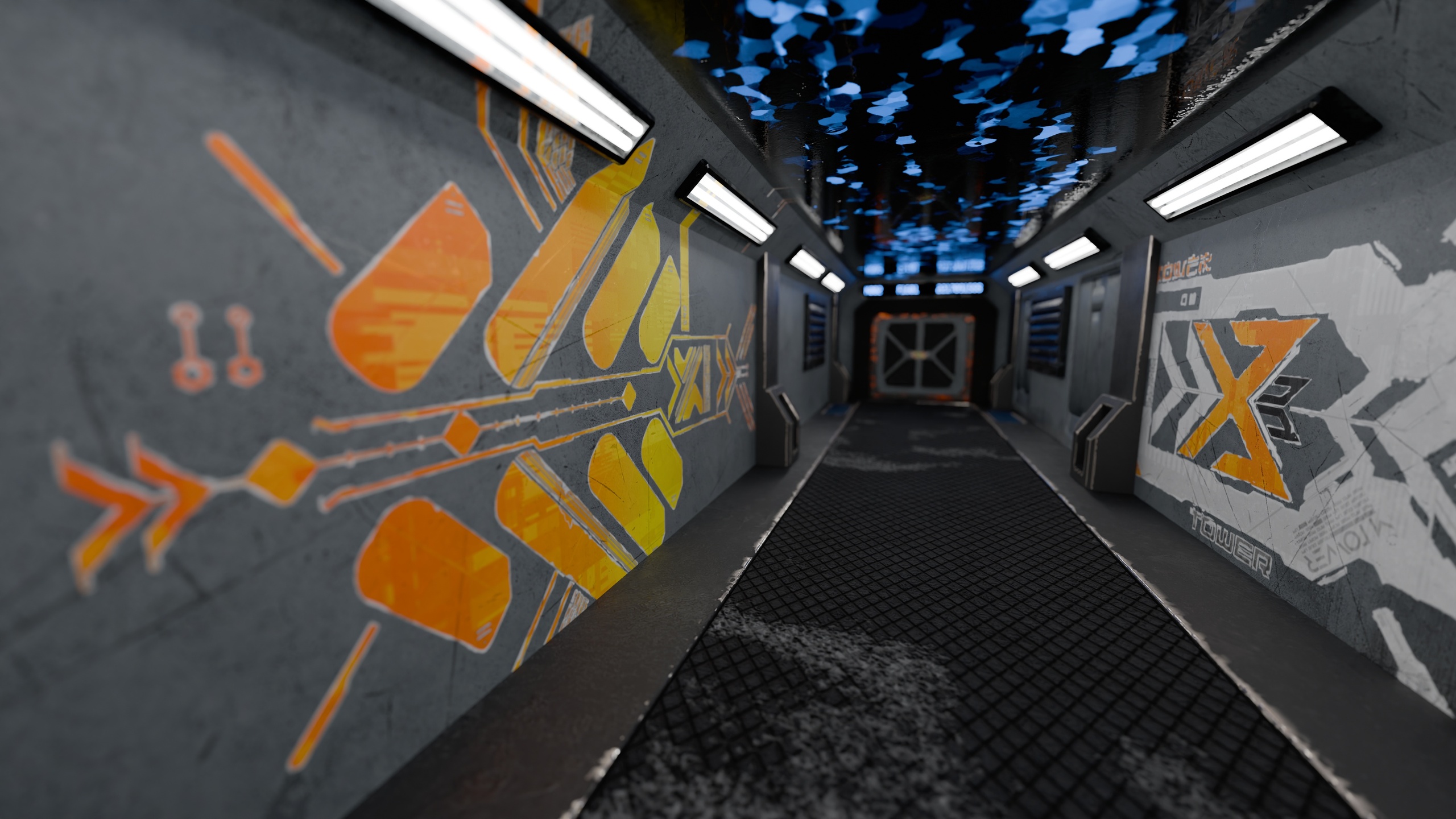 Media 1 for listing Sci-Fi Corridor Futuristic Hallway Unreal And Blender