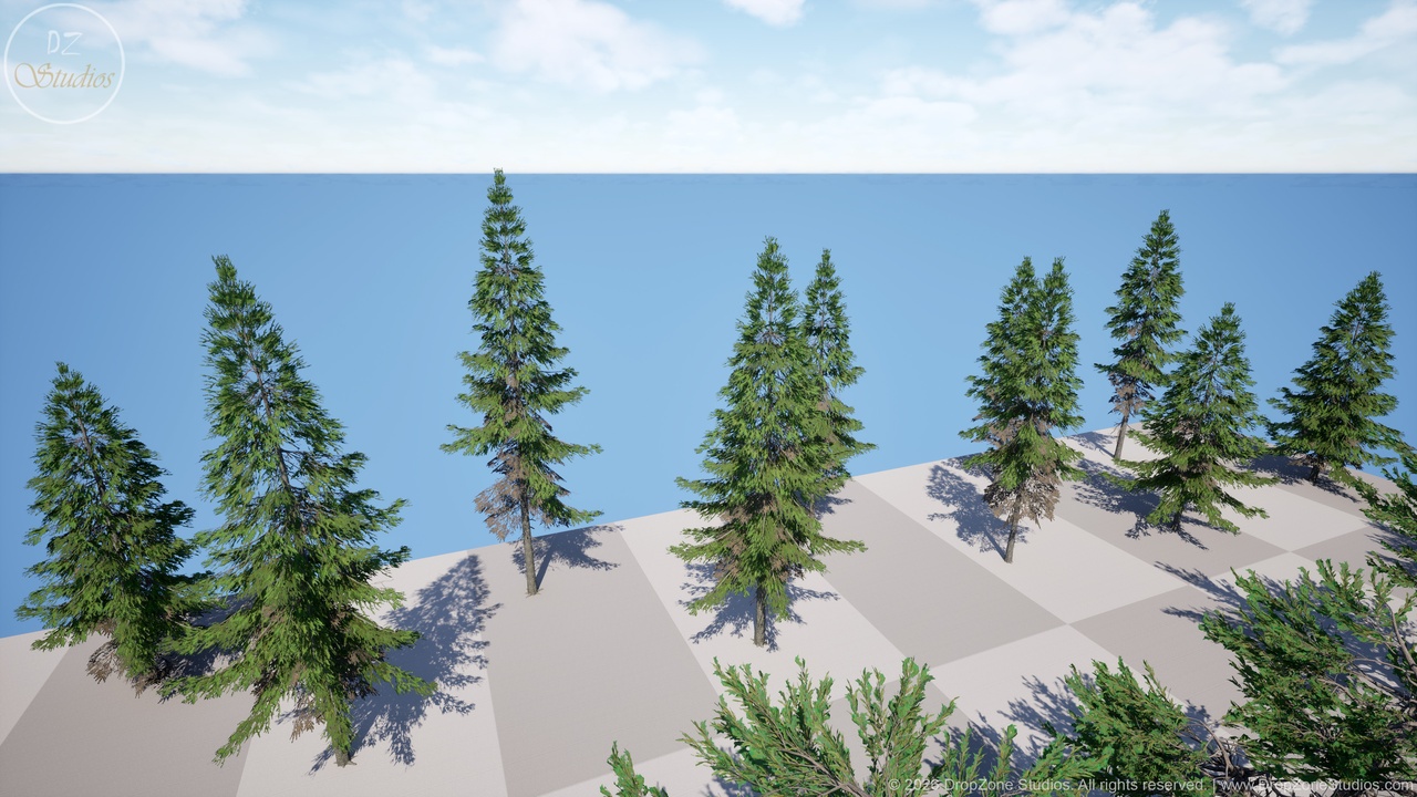 DZ Trees - Bundle Vol1 (Conifers & Deciduous Trees) | Fab