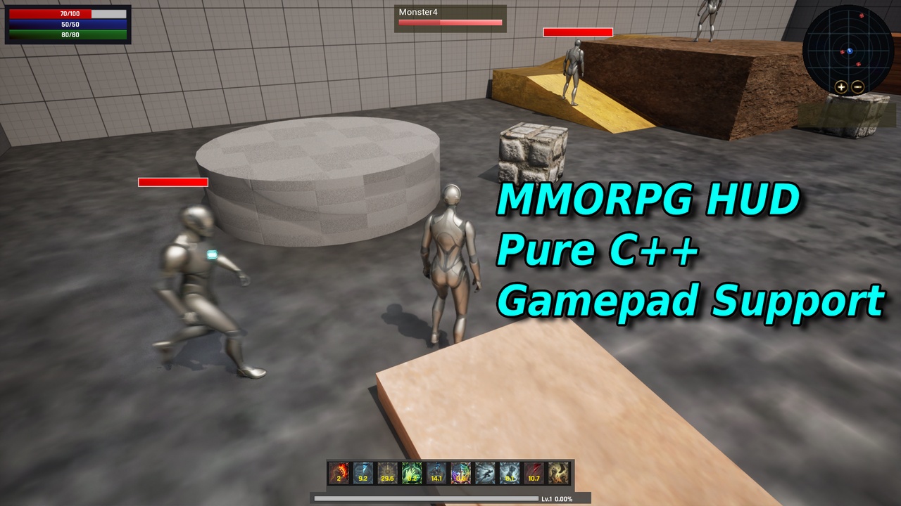 Media 1 for listing MMORPG HUD System - C++ & Blueprint Compatible