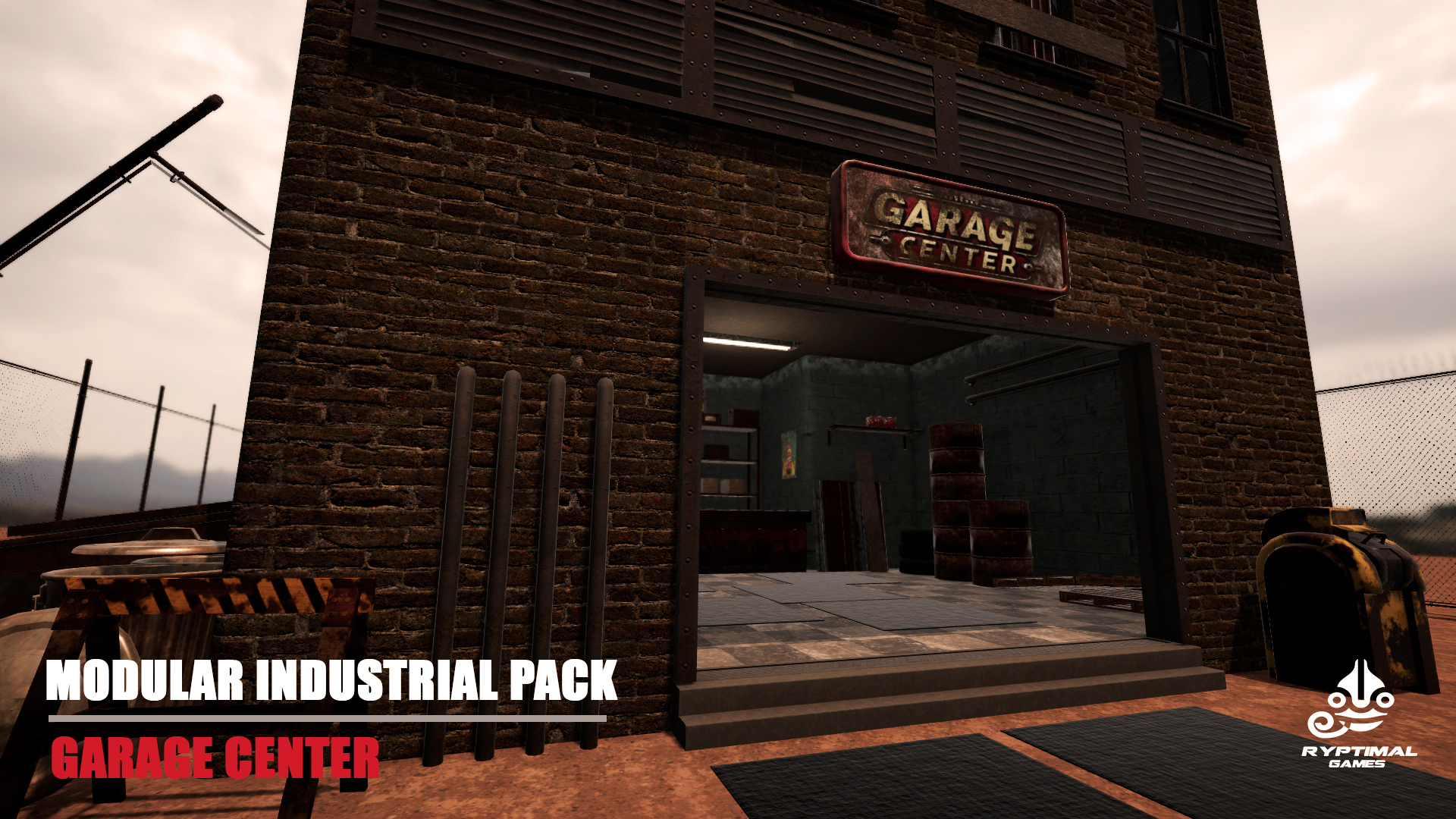 Low/mid poly modular industrial pack | Fab
