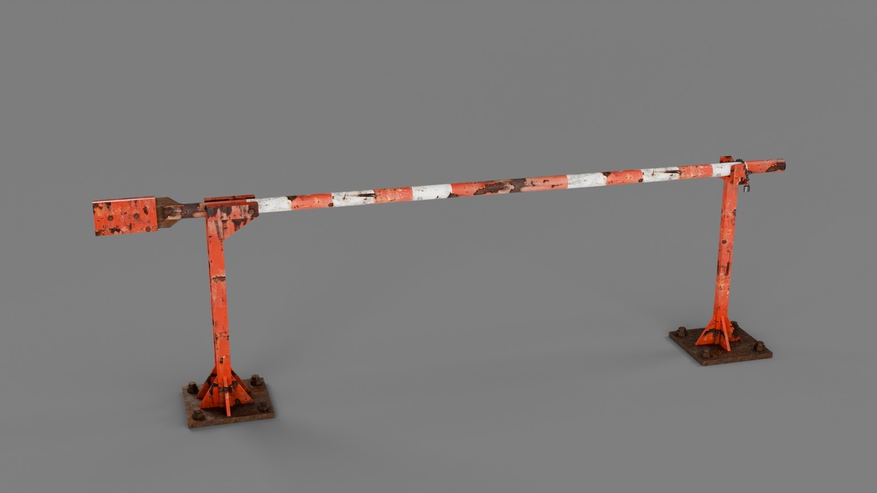 Media 1 for listing Rusty Checkpoint Boom Barrier
