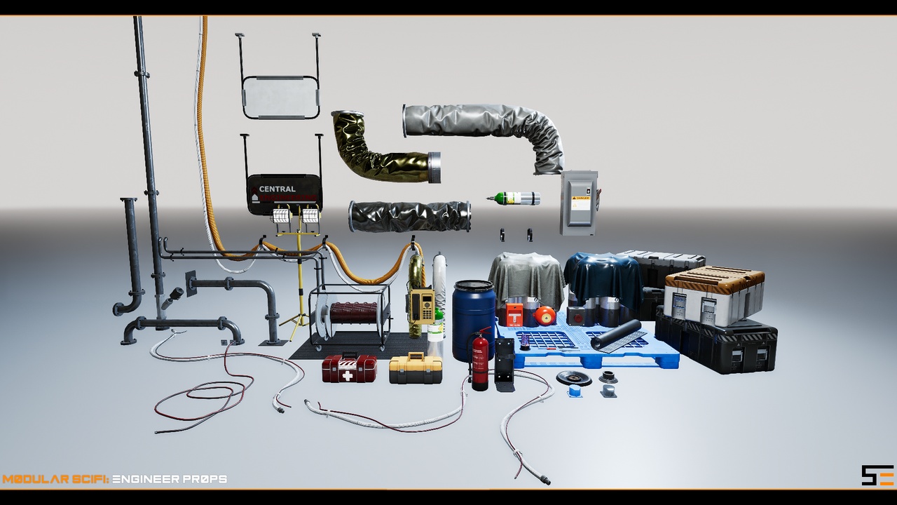 Media 1 for listing Modular SciFi Engineer Props