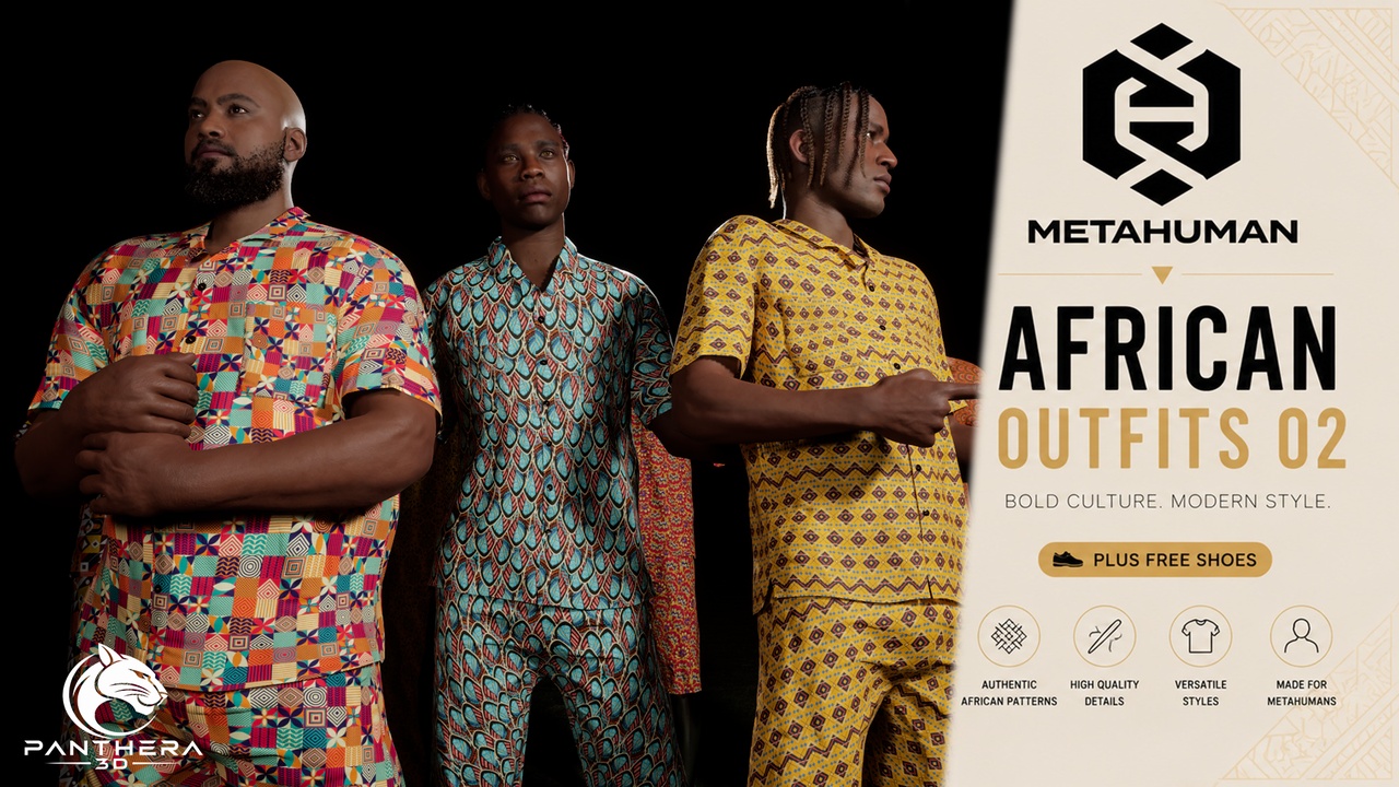 Media 1 for listing Metahuman African Outfits 02