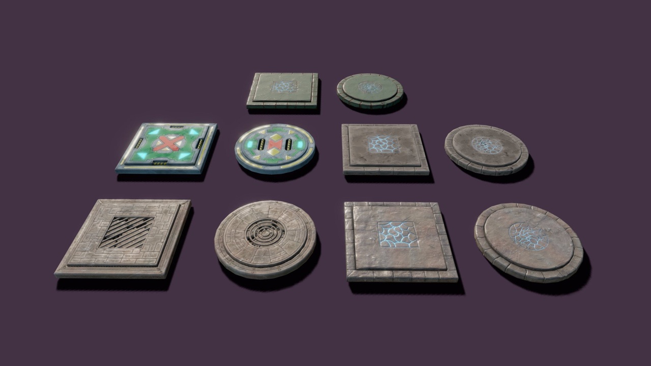 Media 1 for listing Pressure Plate Lowpoly Game Asset