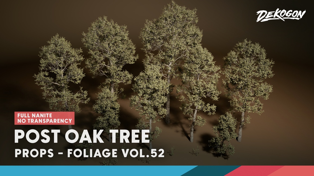 Media 1 for listing Foliage VOL.52- Post Oak Tree (No Transparency Nanite)