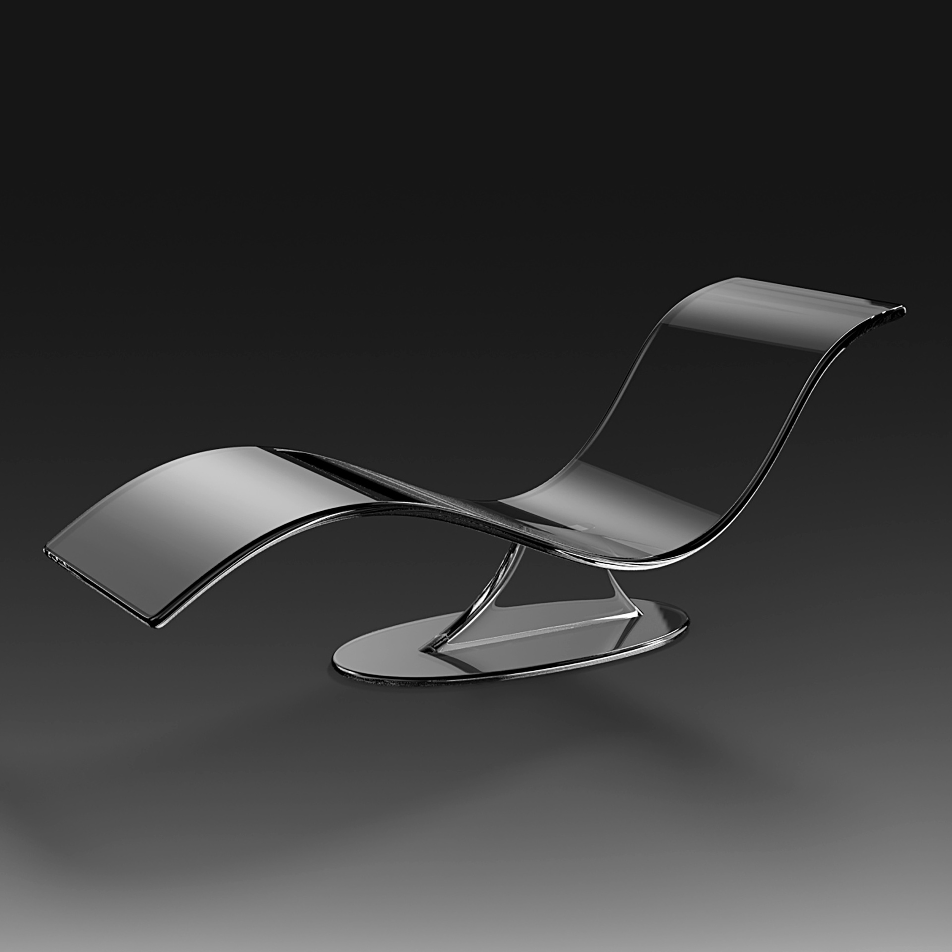 Media 1 for listing Contemporary Acrylic Chaise Lounge Reclining Lounger